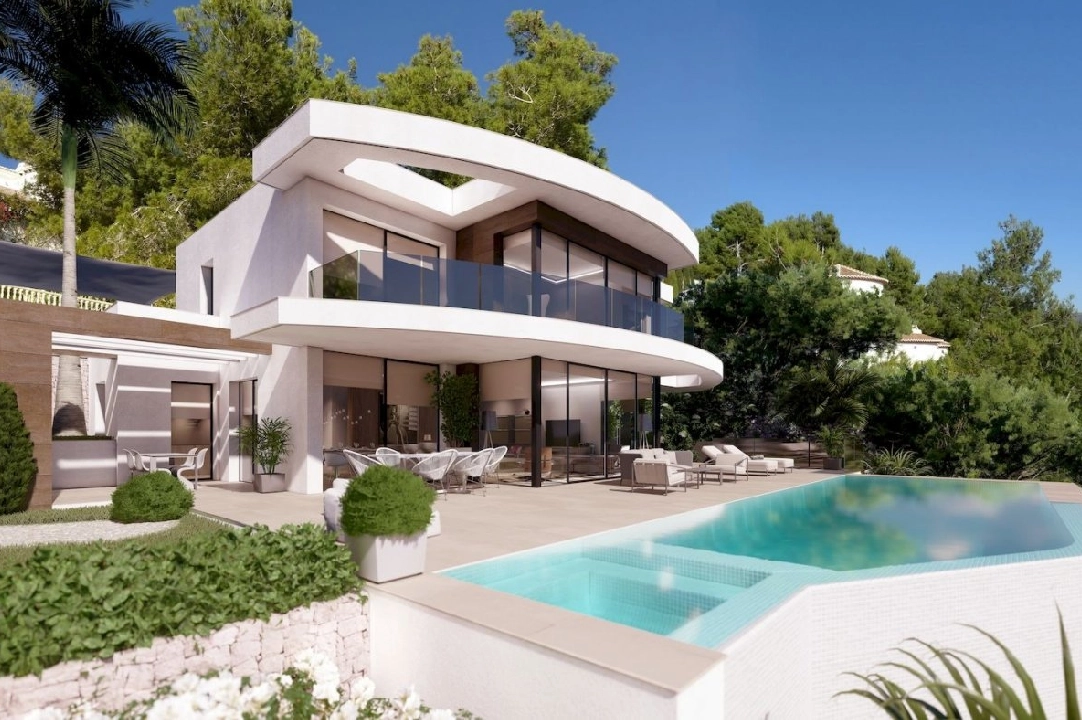 villa in Moraira(Moraira) for sale, built area 410 m², condition first owner, + central heating, plot area 1000 m², 4 bedroom, 5 bathroom, swimming-pool, ref.: GH-0119-GC-1