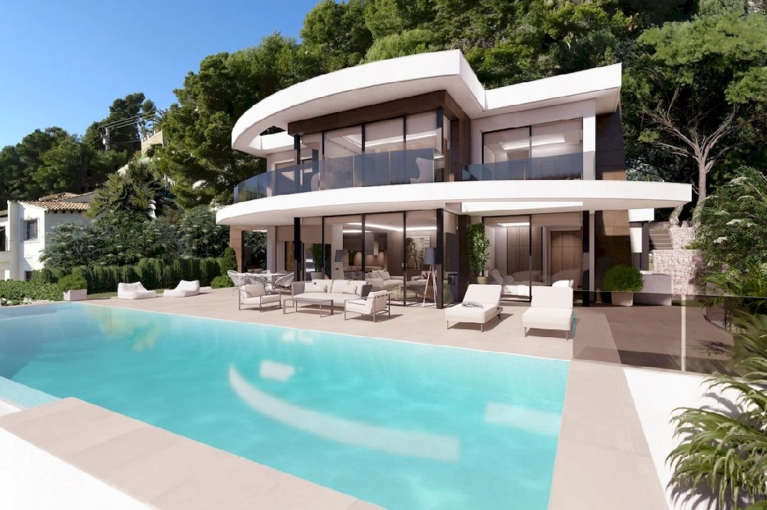 villa in Moraira(Moraira) for sale, built area 410 m², condition first owner, + central heating, plot area 1000 m², 4 bedroom, 5 bathroom, swimming-pool, ref.: GH-0119-GC-6