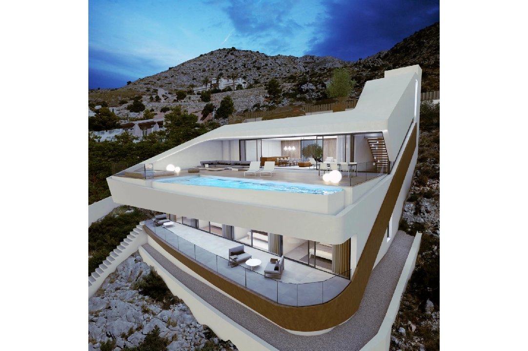 villa in Altea(Paradiso) for sale, built area 330 m², year built 2018, air-condition, plot area 1000 m², 4 bedroom, 4 bathroom, swimming-pool, ref.: CA-H-1070-AMB-16