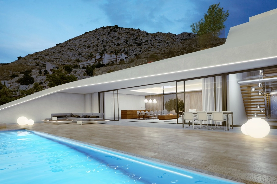 villa in Altea(Paradiso) for sale, built area 330 m², year built 2018, air-condition, plot area 1000 m², 4 bedroom, 4 bathroom, swimming-pool, ref.: CA-H-1070-AMB-17