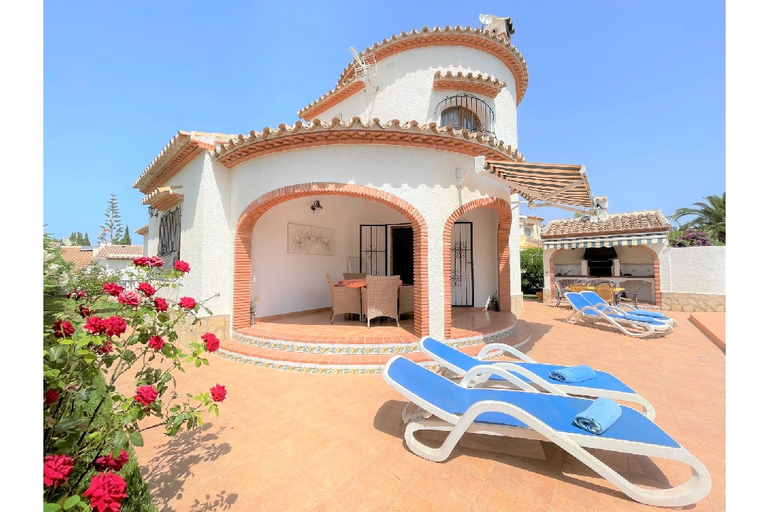villa in Els Poblets(Barranquets) for holiday rental, built area 130 m², year built 2000, condition modernized, + central heating, air-condition, plot area 580 m², 3 bedroom, 2 bathroom, swimming-pool, ref.: T-0819-3