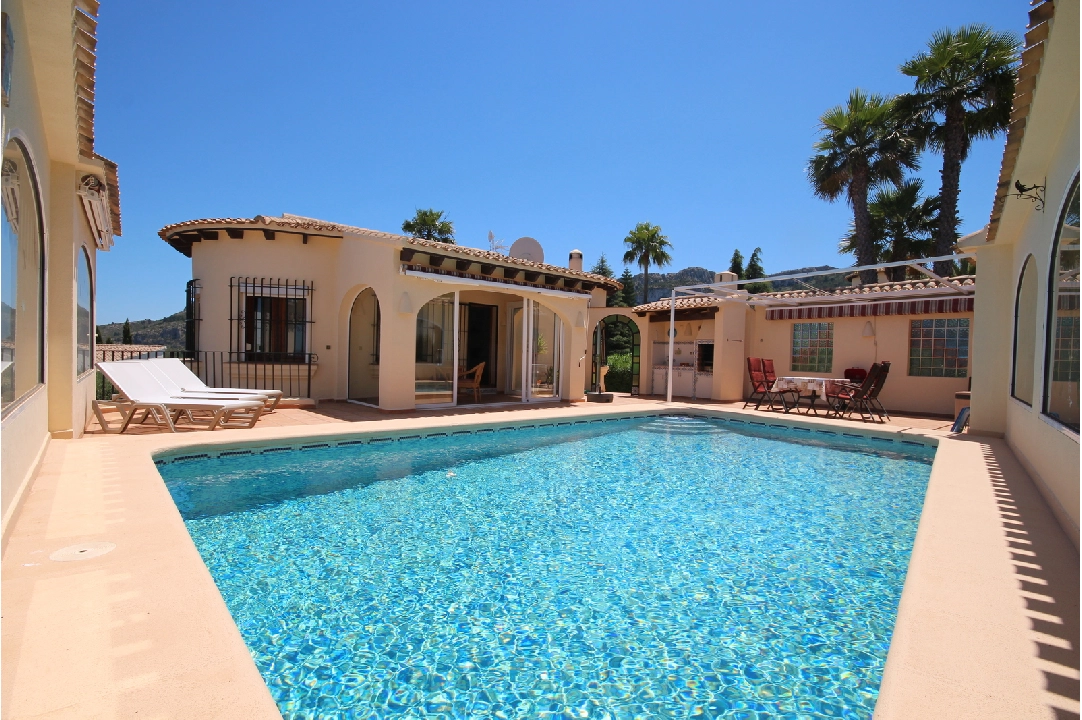 villa in Denia(Monte Pego) for holiday rental, built area 240 m², year built 1998, condition modernized, + underfloor heating, air-condition, plot area 980 m², 5 bedroom, 4 bathroom, swimming-pool, ref.: T-0121-1