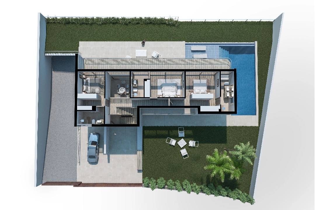 villa in Finestrat for sale, built area 346 m², year built 2019, + underfloor heating, air-condition, plot area 743 m², 5 bedroom, 6 bathroom, swimming-pool, ref.: NL-NLD1113-10