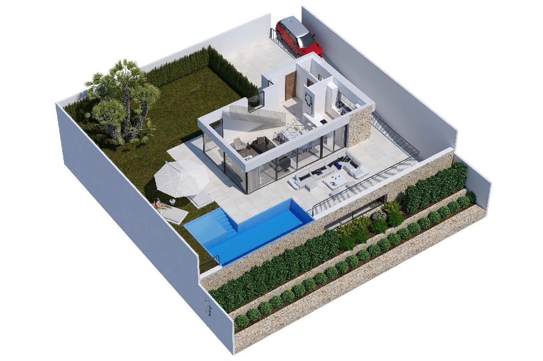 villa in Finestrat for sale, built area 207 m², year built 2019, + underfloor heating, air-condition, plot area 561 m², 3 bedroom, 3 bathroom, swimming-pool, ref.: NL-NLD1114-7