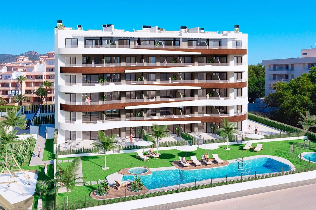 apartment on higher floor in Sa Coma for sale, built area 97 m², condition first owner, + fussboden, air-condition, 2 bedroom, 2 bathroom, swimming-pool, ref.: HA-MLN-161-A01-1