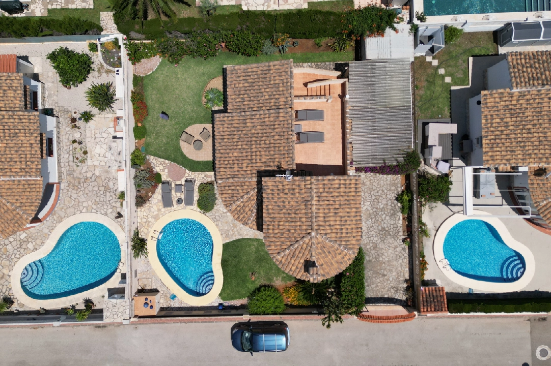 villa in Els Poblets for holiday rental, built area 107 m², year built 1998, condition neat, + KLIMA, air-condition, plot area 400 m², 3 bedroom, 2 bathroom, swimming-pool, ref.: T-0223-18