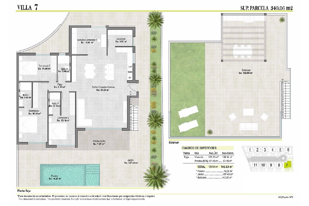villa in Alhama de Murcia for sale, built area 260 m², condition first owner, plot area 284 m², 4 bedroom, 3 bathroom, swimming-pool, ref.: HA-AHN-111-E03-8