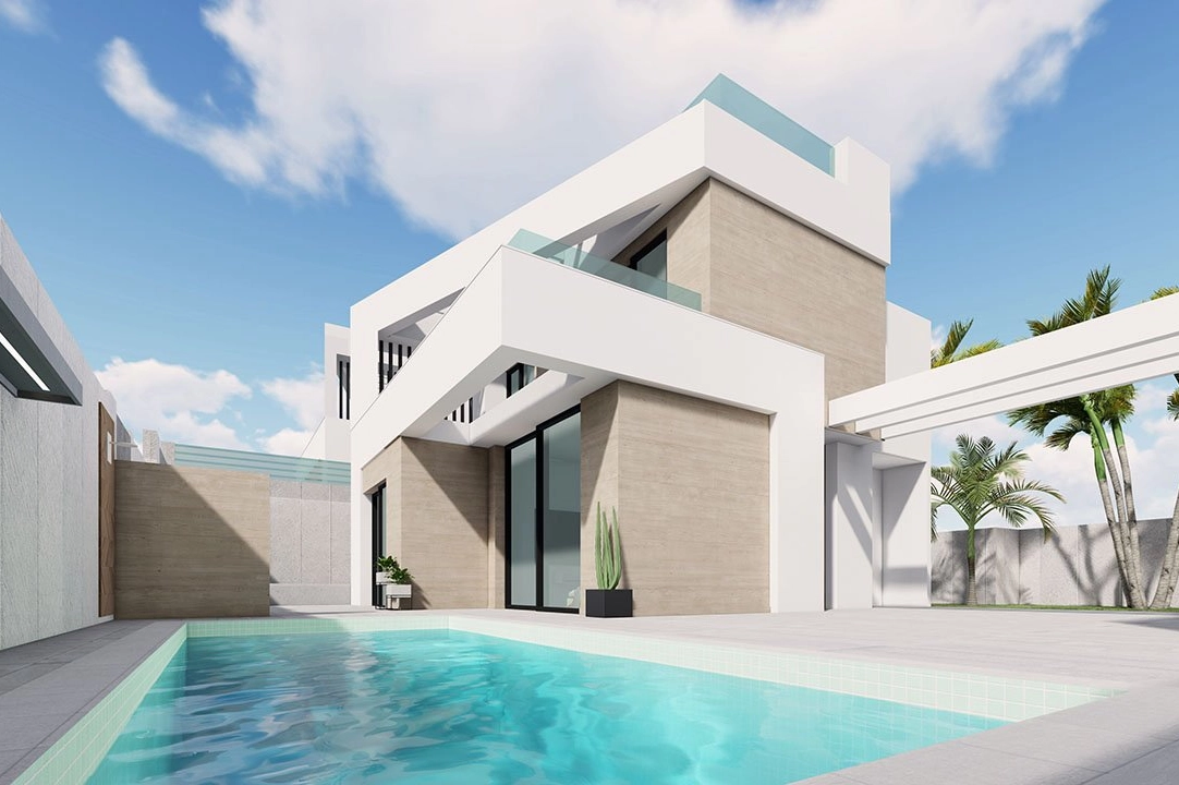 villa in San Miguel de Salinas for sale, built area 155 m², condition first owner, air-condition, plot area 200 m², 3 bedroom, 3 bathroom, swimming-pool, ref.: HA-SMN-240-E01-2