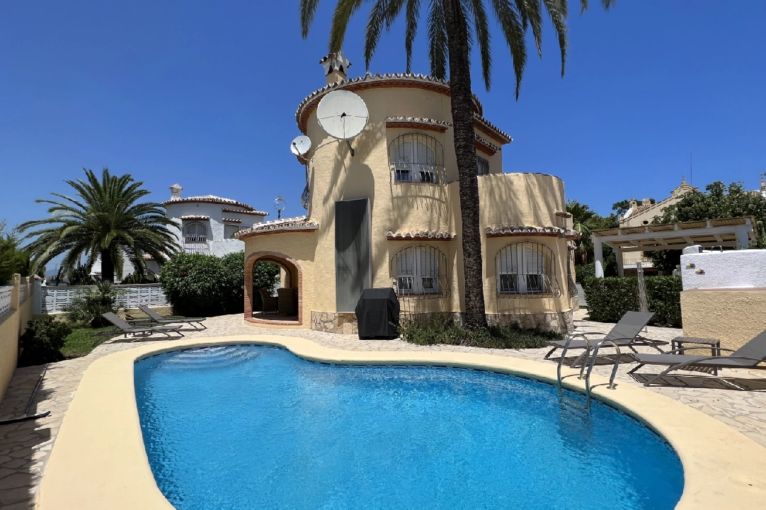 villa in Els Poblets for holiday rental, built area 134 m², year built 2001, condition neat, + KLIMA, air-condition, plot area 413 m², 2 bedroom, 2 bathroom, swimming-pool, ref.: T-0523-1