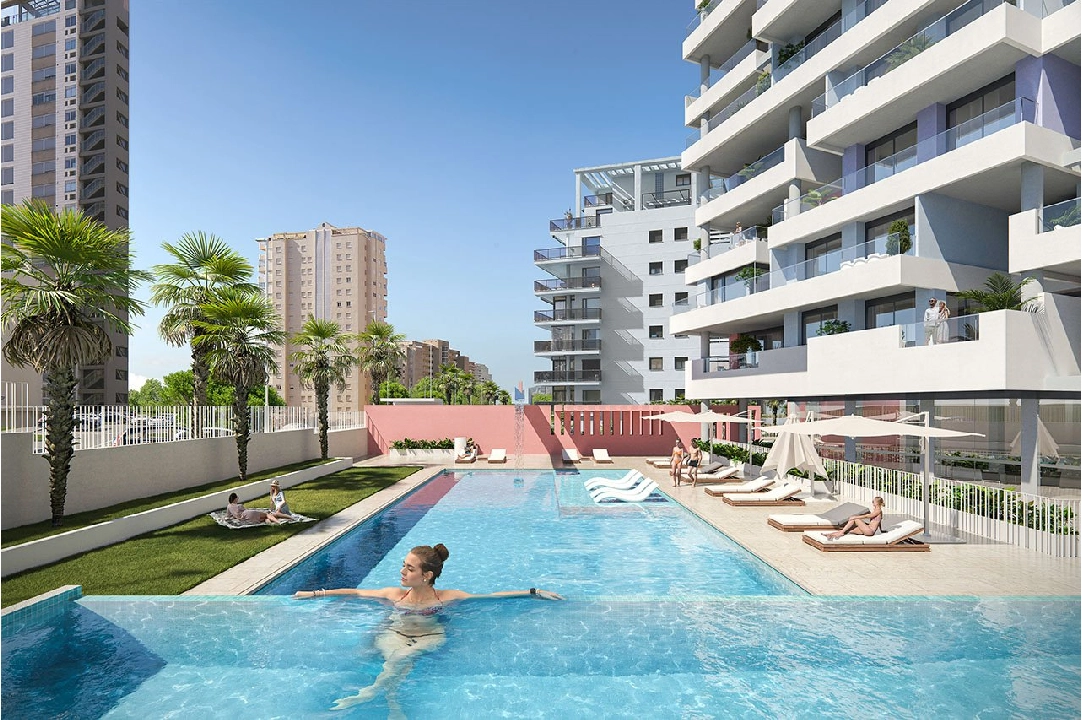 apartment on higher floor in Calpe for sale, built area 102 m², condition first owner, air-condition, 2 bedroom, 2 bathroom, swimming-pool, ref.: HA-CAN-130-A02-1