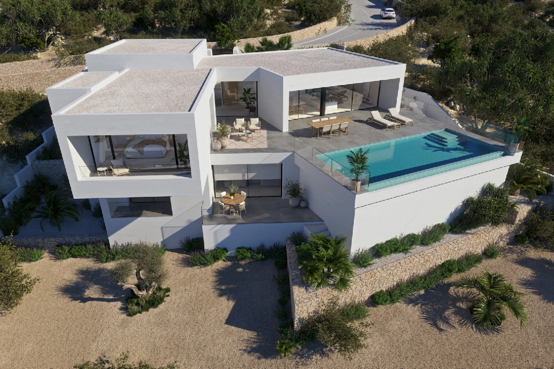 villa in Cumbre del Sol(Lirios Design) for sale, built area 266 m², plot area 1000 m², 3 bedroom, 4 bathroom, swimming-pool, ref.: VA-AL024-3