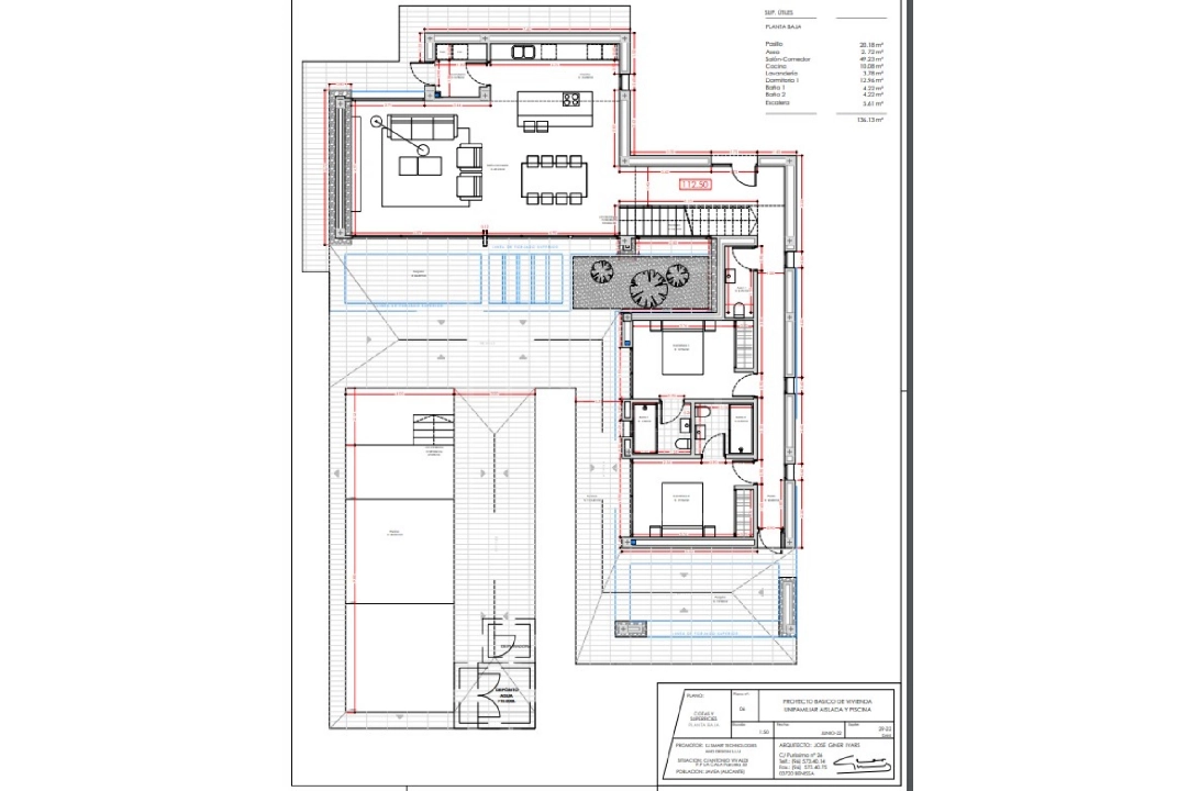 villa in Javea for sale, built area 208 m², + underfloor heating, air-condition, 3 bedroom, 4 bathroom, swimming-pool, ref.: NL-NLD1447-6