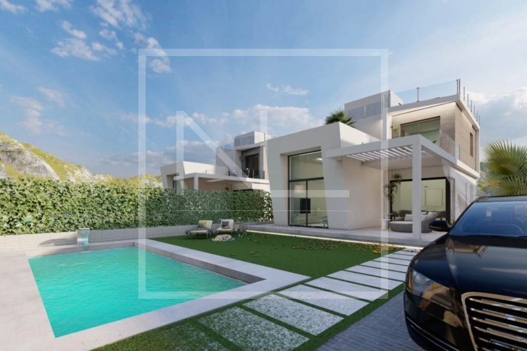 villa in Finestrat for sale, built area 163 m², year built 2024, + central heating, air-condition, plot area 393 m², 3 bedroom, 3 bathroom, swimming-pool, ref.: NL-NLD1470-14