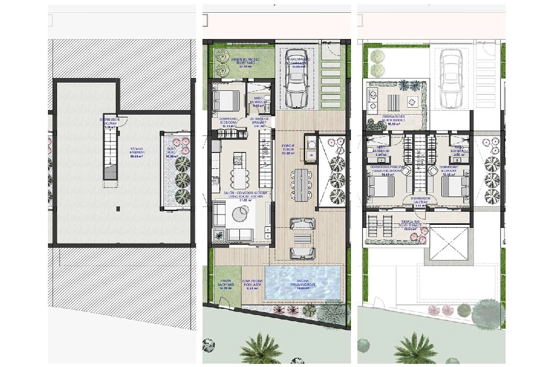 villa in Los Alcazares for sale, built area 300 m², condition first owner, plot area 202 m², 3 bedroom, 3 bathroom, swimming-pool, ref.: HA-LAN-421-E01-9