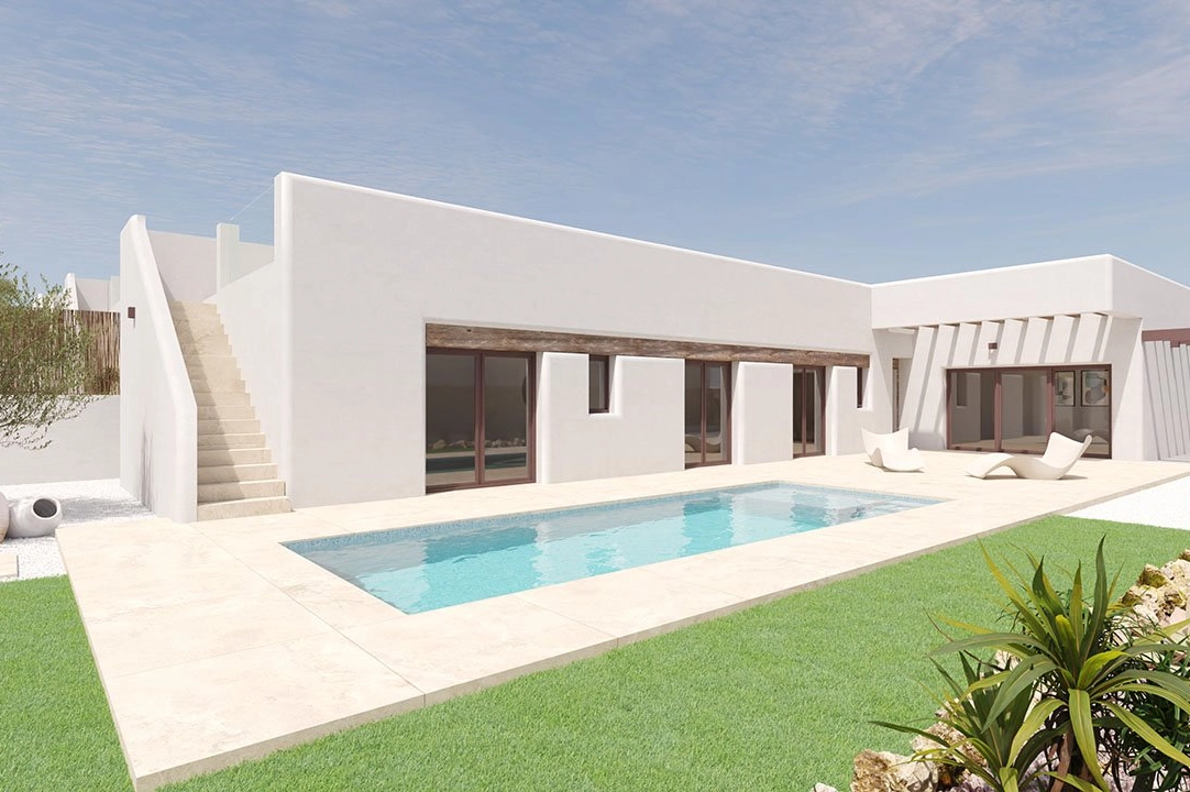 villa in Algorfa for sale, built area 175 m², condition first owner, air-condition, plot area 454 m², 3 bedroom, 2 bathroom, swimming-pool, ref.: HA-ARN-108-E01-1