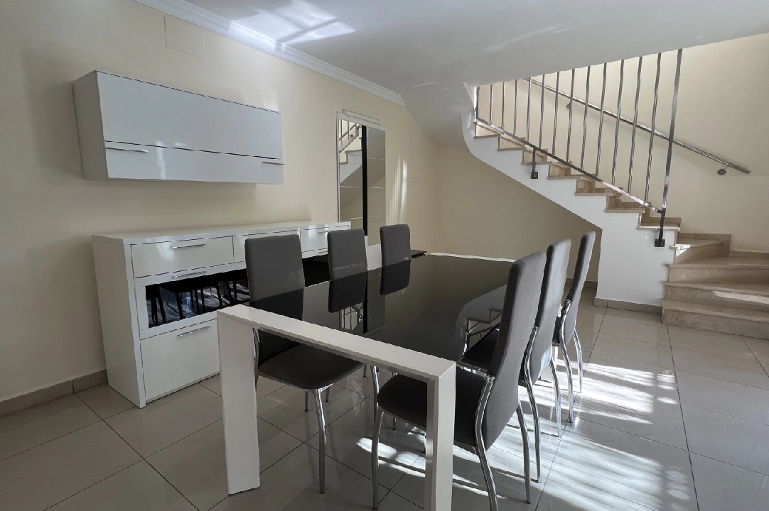 terraced house in Denia for rent, built area 130 m², condition neat, + KLIMA, air-condition, plot area 160 m², 4 bedroom, 3 bathroom, swimming-pool, ref.: D-0223-22