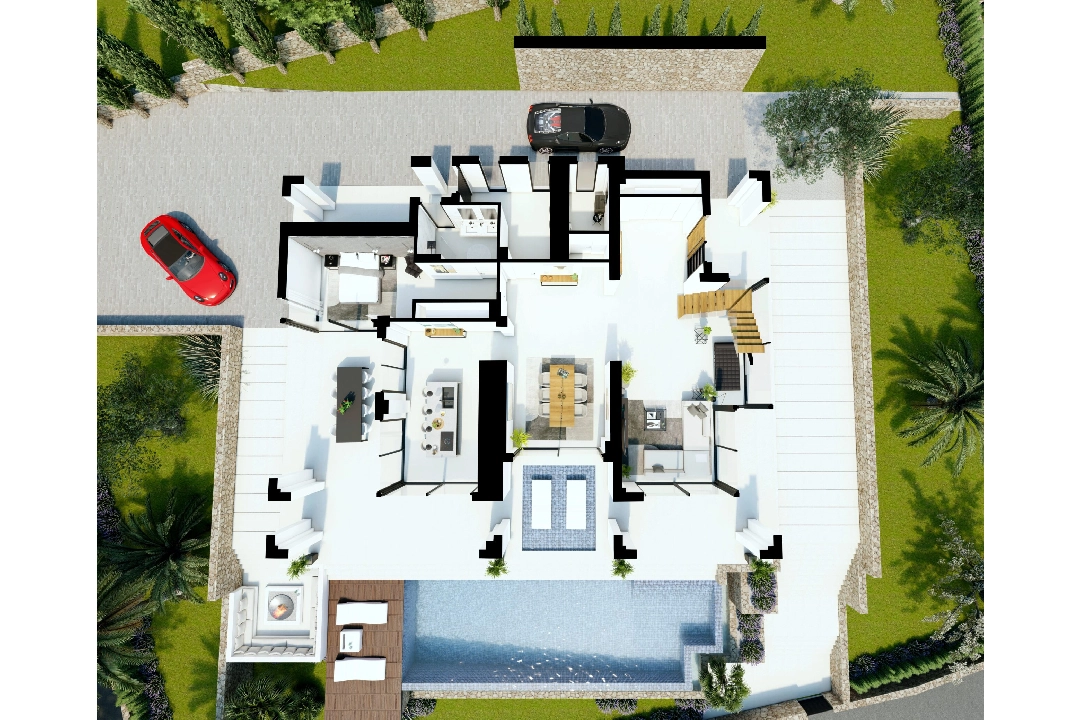 villa in Benissa(Benissa Costa) for sale, built area 574 m², air-condition, plot area 1372 m², 4 bedroom, 4 bathroom, ref.: BP-7015BEN-25