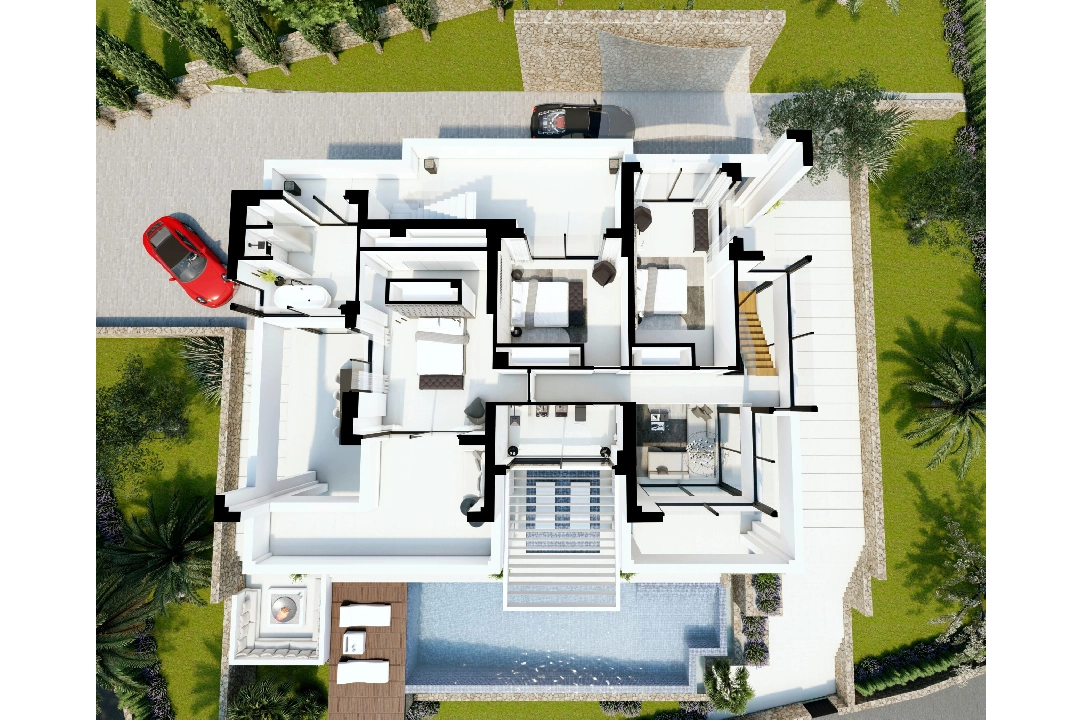 villa in Benissa(Benissa Costa) for sale, built area 574 m², air-condition, plot area 1372 m², 4 bedroom, 4 bathroom, ref.: BP-7015BEN-26