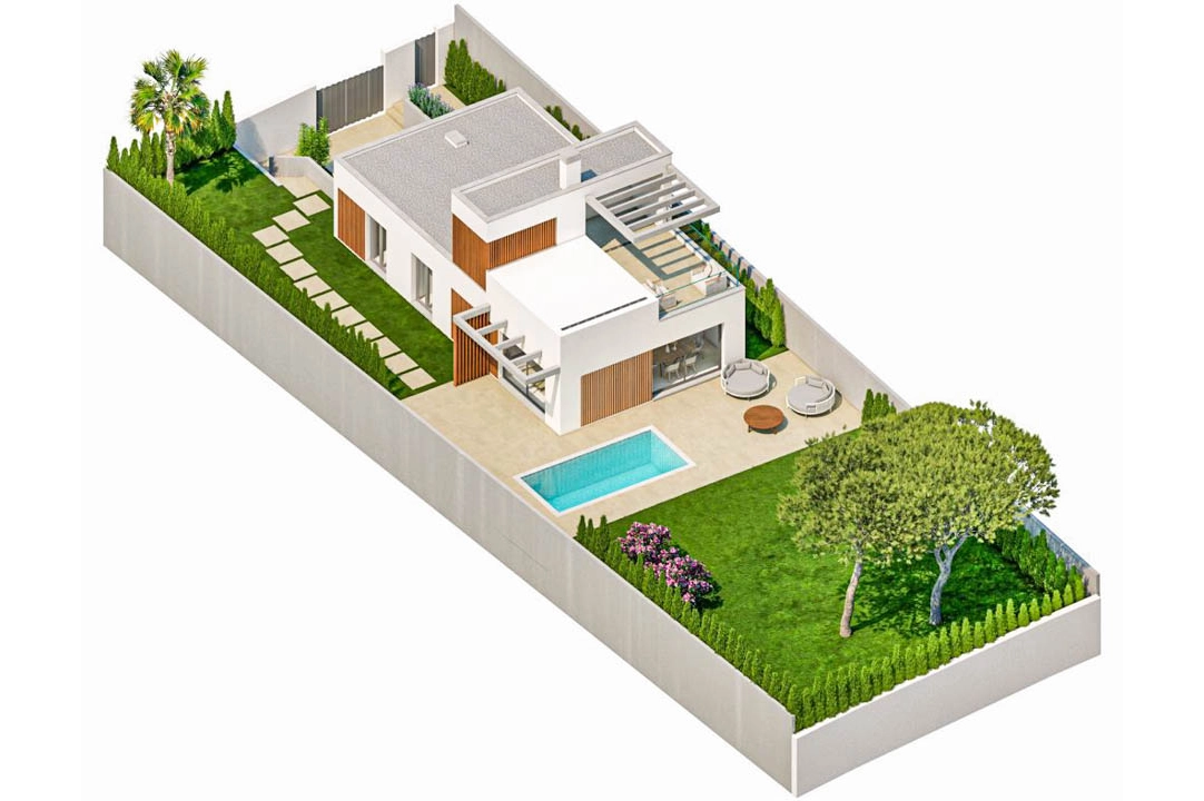 villa in Finestrat(Sierra Cortina) for sale, built area 150 m², air-condition, plot area 410 m², 3 bedroom, 2 bathroom, ref.: BP-7024FIN-13