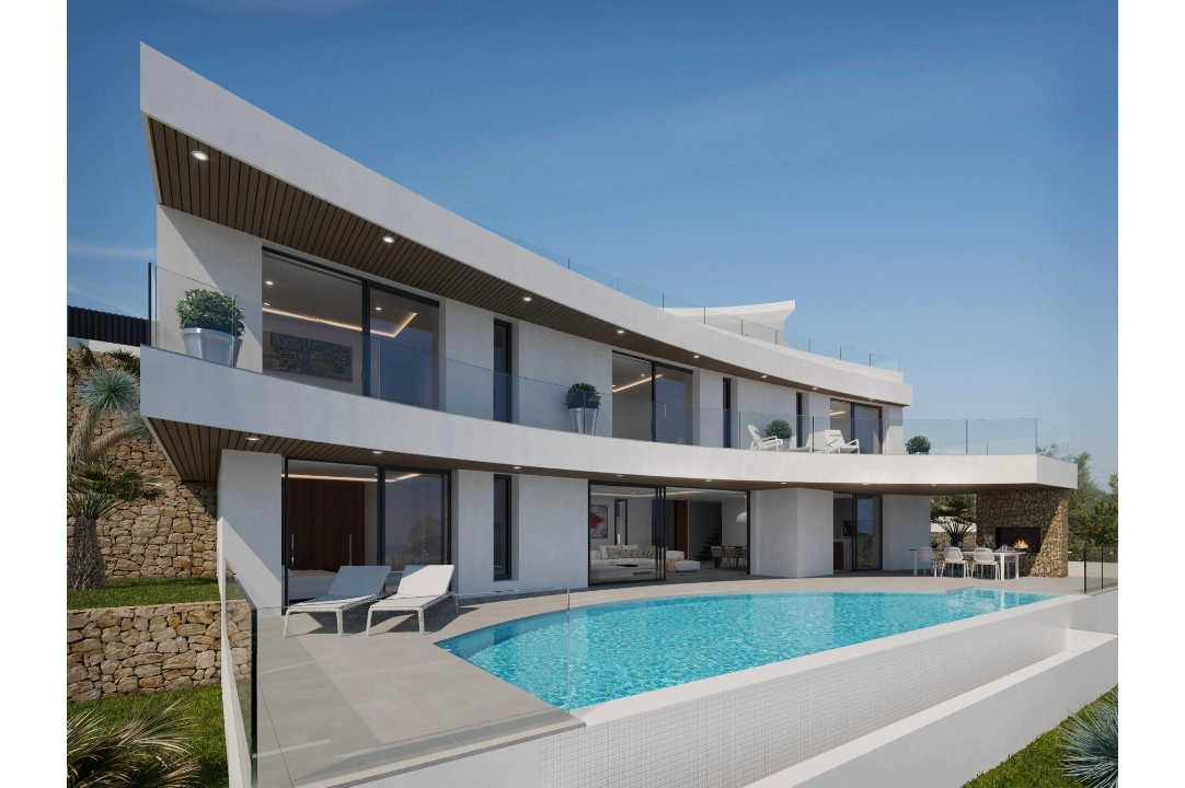 villa in Calpe(Empedrola) for sale, built area 300 m², air-condition, plot area 1000 m², 4 bedroom, 4 bathroom, swimming-pool, ref.: AM-12070DA-3700-1