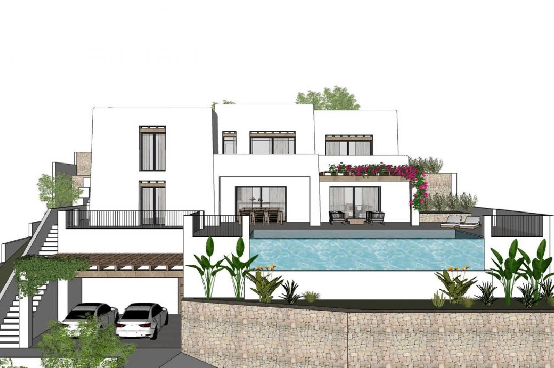 villa in Moraira for sale, plot area 1000 m², 4 bedroom, 4 bathroom, swimming-pool, ref.: COB-3416-1