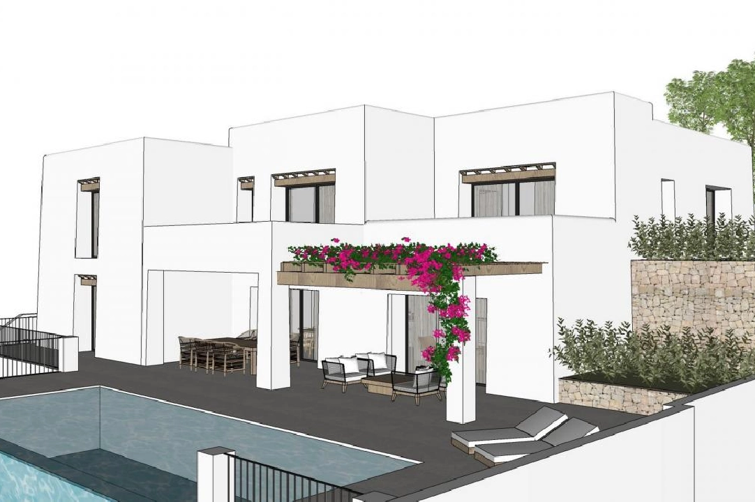 villa in Moraira for sale, plot area 1000 m², 4 bedroom, 4 bathroom, swimming-pool, ref.: COB-3416-6