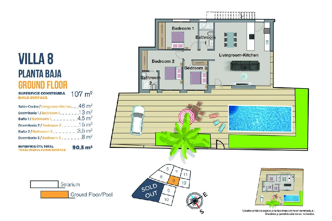 villa in Finestrat for sale, built area 149 m², condition first owner, plot area 346 m², 3 bedroom, 2 bathroom, swimming-pool, ref.: HA-FIN-120-E03-33