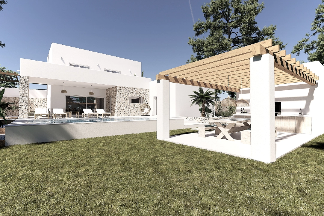 villa in Moraira(Pinar del Advocat) for sale, built area 190 m², air-condition, plot area 800 m², 4 bedroom, 4 bathroom, swimming-pool, ref.: CA-H-1703-AMB-1