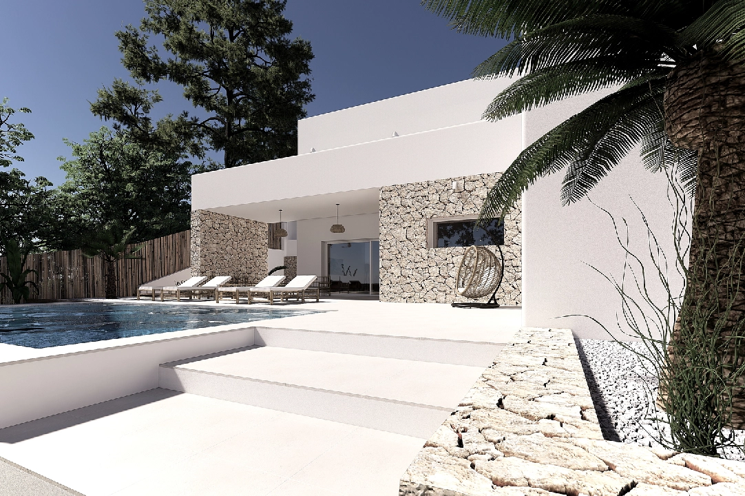villa in Moraira(Pinar del Advocat) for sale, built area 190 m², air-condition, plot area 800 m², 4 bedroom, 4 bathroom, swimming-pool, ref.: CA-H-1703-AMB-2