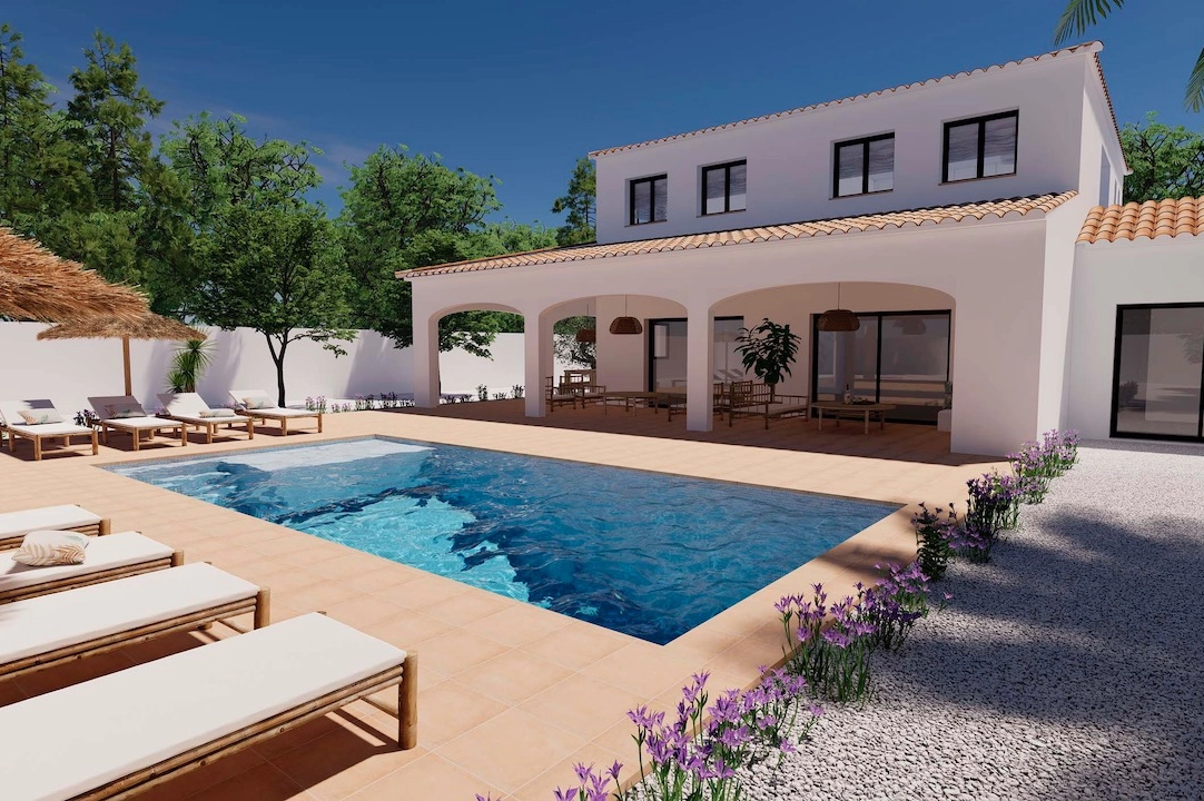 villa in Moraira(Pinar del Advocat) for sale, built area 248 m², air-condition, plot area 1050 m², 4 bedroom, 4 bathroom, swimming-pool, ref.: CA-H-1712-AMB-1