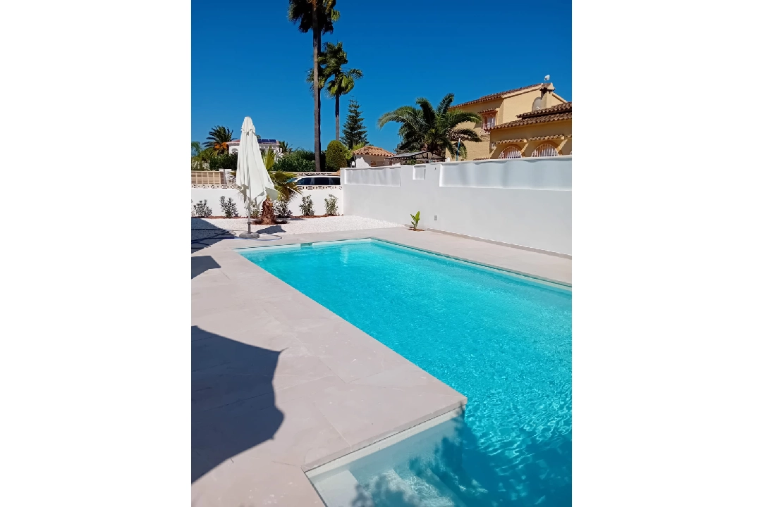 summer house in Els Poblets for holiday rental, built area 150 m², condition neat, + KLIMA, air-condition, plot area 440 m², 4 bedroom, 3 bathroom, swimming-pool, ref.: V-0823-1