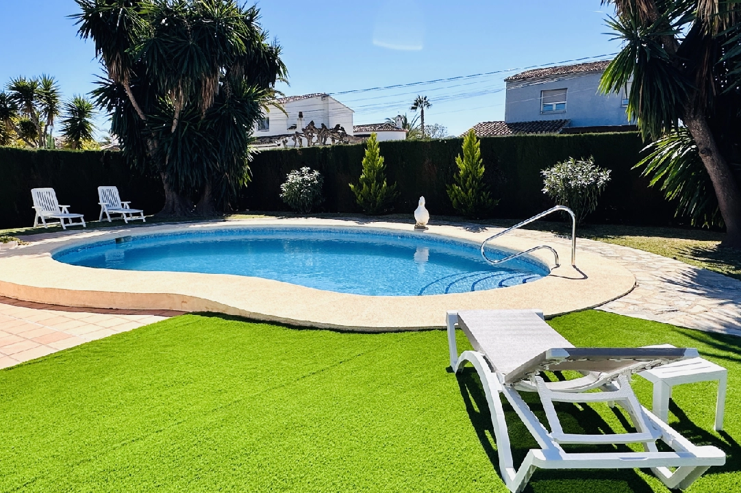 villa in Els Poblets for sale, built area 120 m², year built 1996, condition neat, + central heating, air-condition, plot area 631 m², 2 bedroom, 1 bathroom, swimming-pool, ref.: AS-0124-2