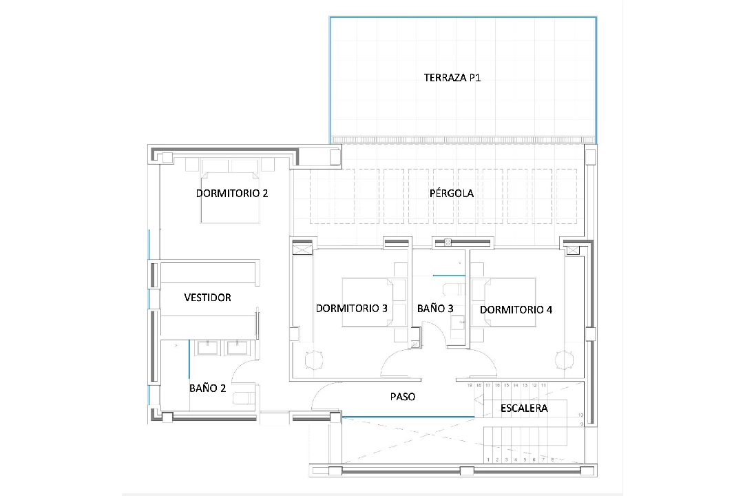 villa in Moraira(Benimeit) for sale, built area 396 m², air-condition, plot area 795 m², 4 bedroom, 5 bathroom, swimming-pool, ref.: CA-H-1749-AMB-9