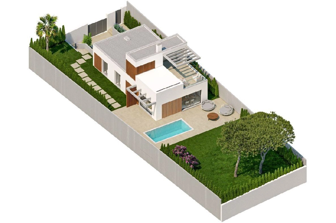 villa in Finestrat(Finestrat) for sale, built area 151 m², air-condition, plot area 409 m², 3 bedroom, 2 bathroom, swimming-pool, ref.: AM-1107DA-3700-11